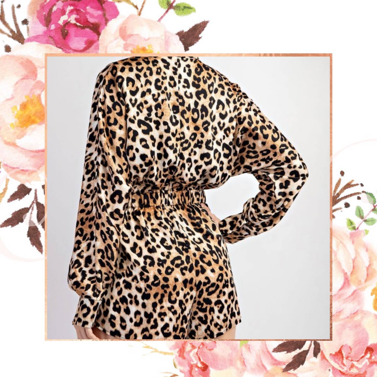 Leopard Wrap Style Romper