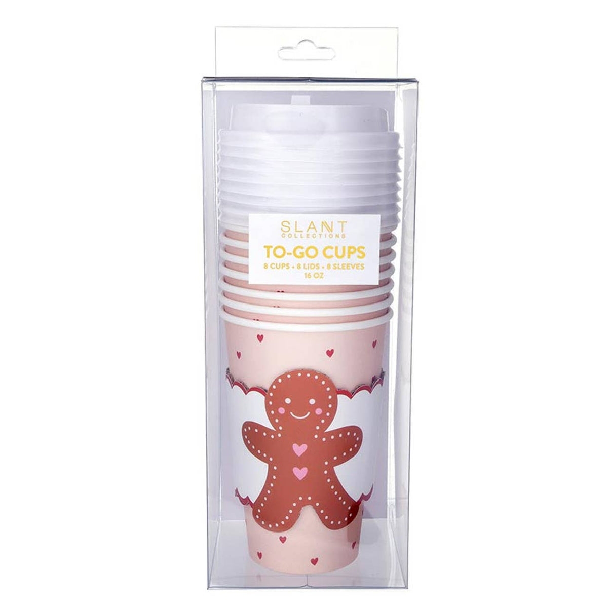 Paper To-Go Cups - Gingerbread Man - 8ct