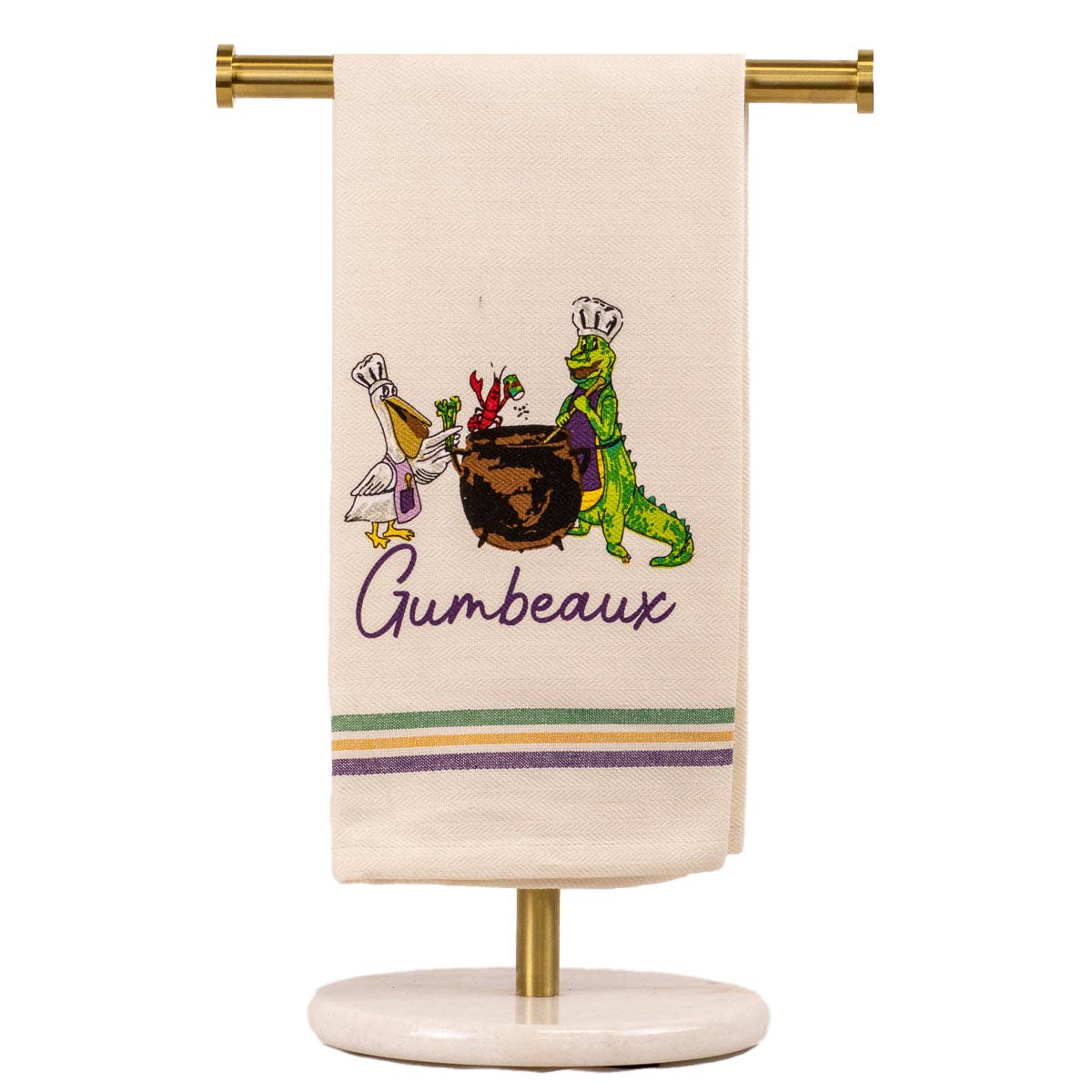 Gumbeaux Hand Towel Cream/Multi 20x28