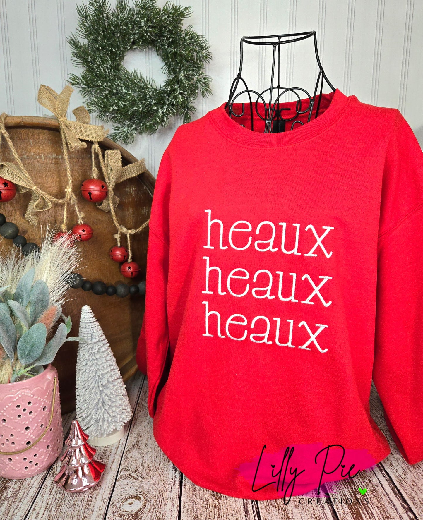 Heaux, Heaux, Heaux Louisiana Christmas Sweatshirt (T-shirt Available)