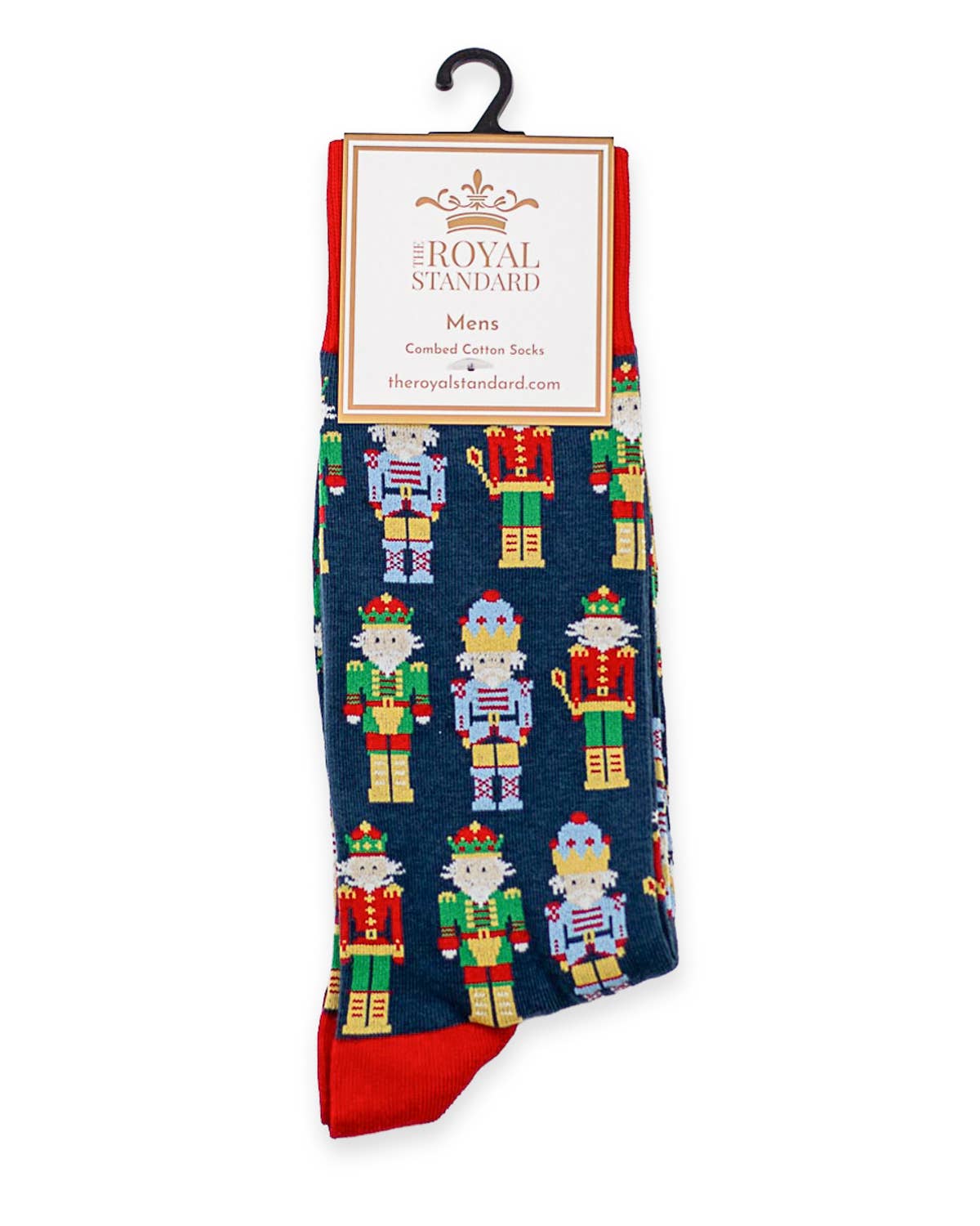 Men's Nutcracker March Socks Navy/Red One Size