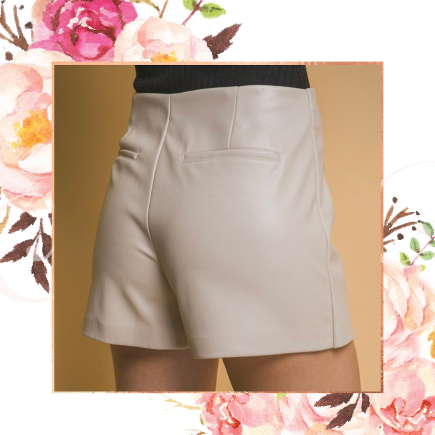 Vegan Leather Wrap Skort
