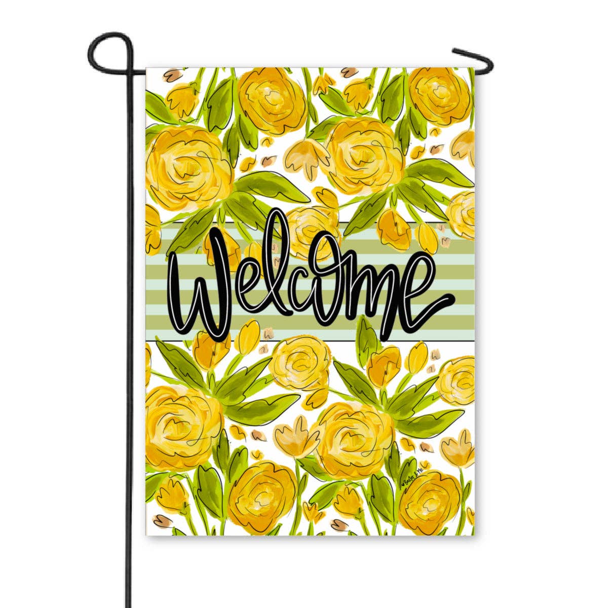 Welcome Sunny Petals Garden Flag