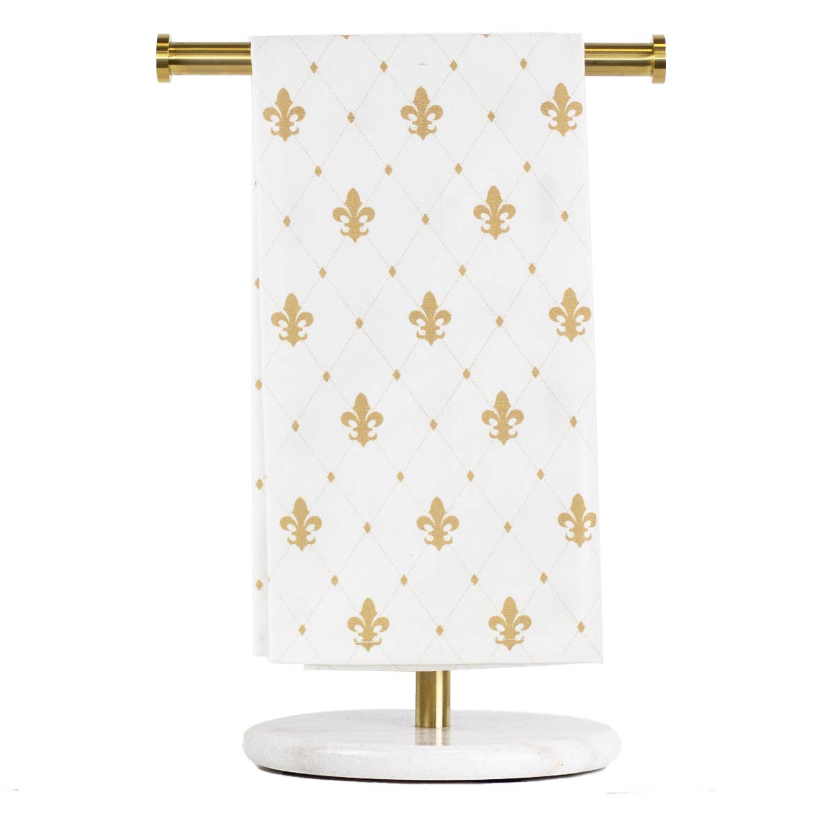 Clovis Hand Towel White/Light Gold 20x28