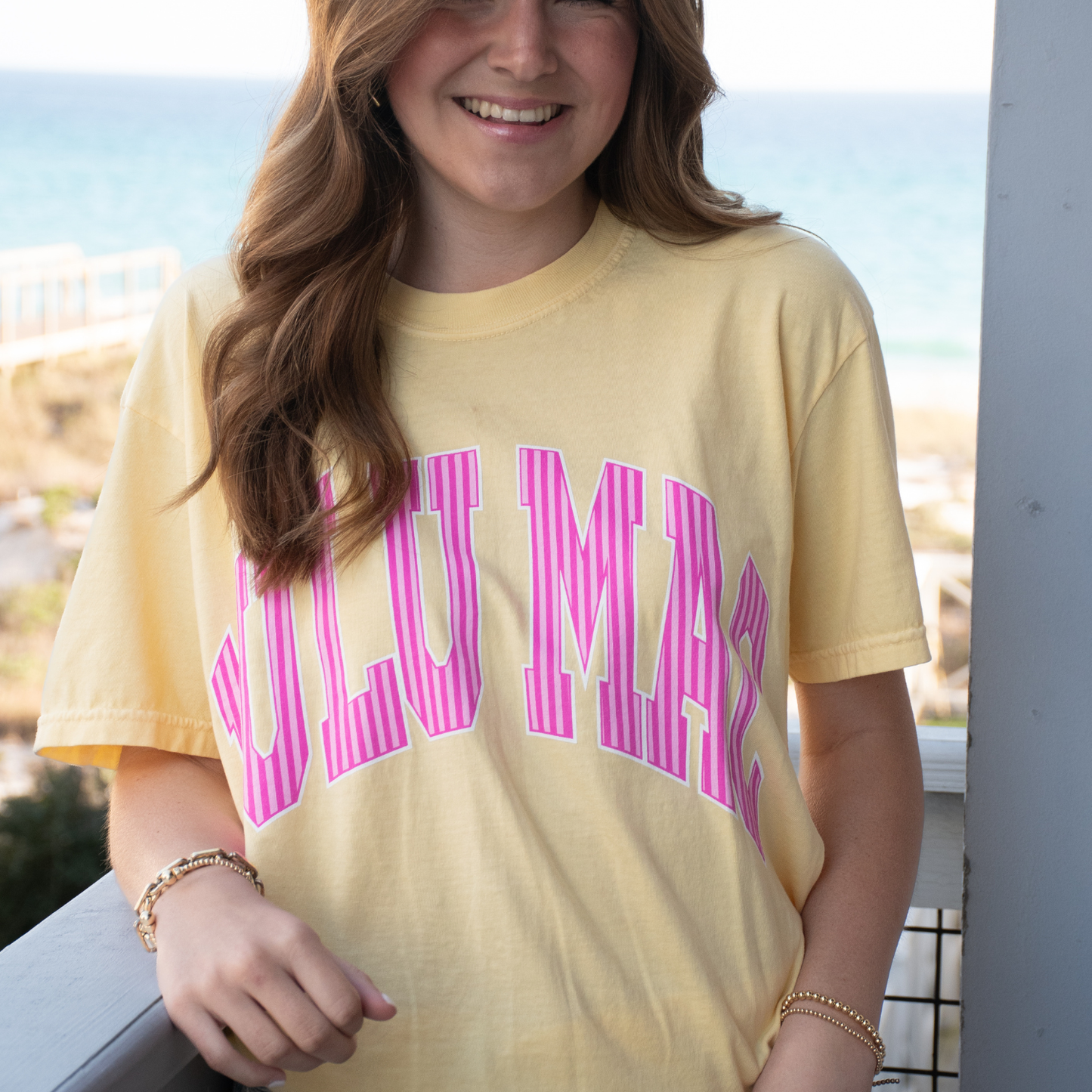 LM-STR-1000 Stripe Adult Butter Comfort Colors Tee