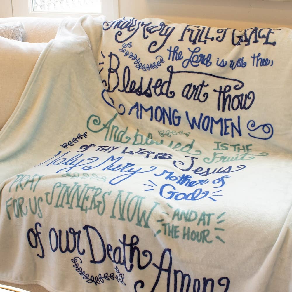 Hail Mary Throw Blue 50x60