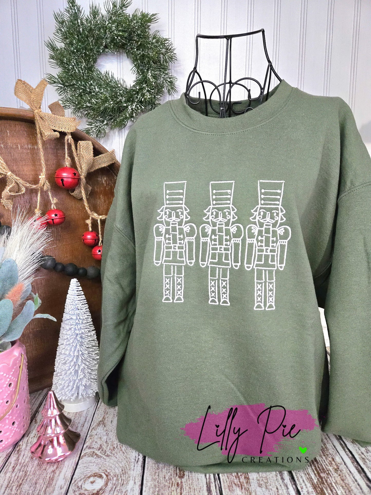 Nutcracker Trio Embroidered Christmas Sweatshirt