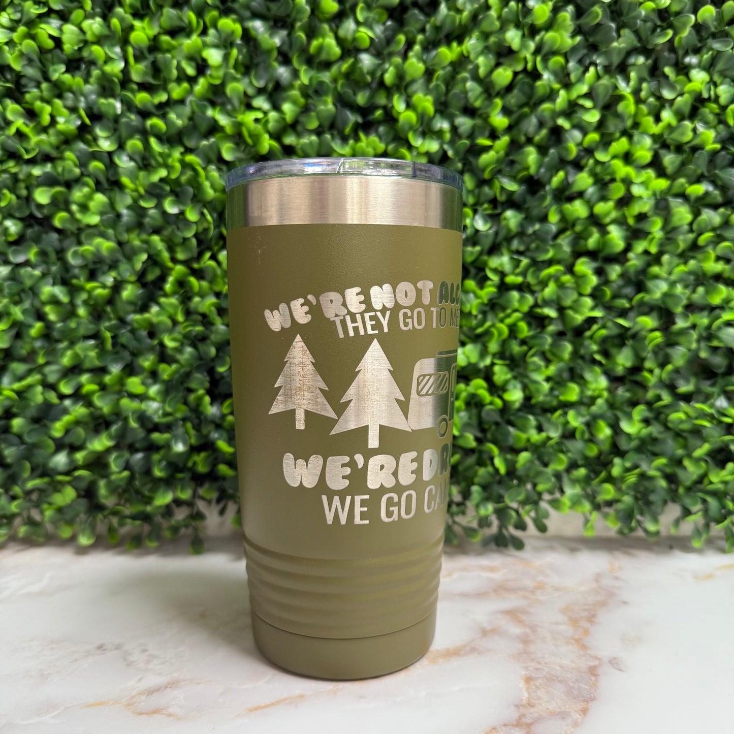 20 oz Laser Engraved Polar Camel Tumbler - With Lid