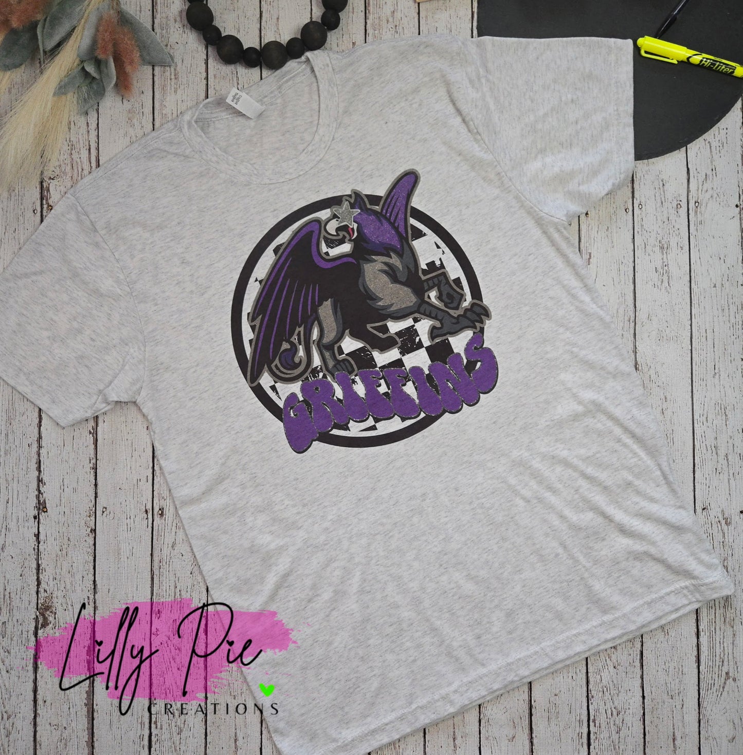 Pre-Order Checkered Preppy Mascot High School T-Shirts -turnaround time 2 weeks - Lilly Pie Creations