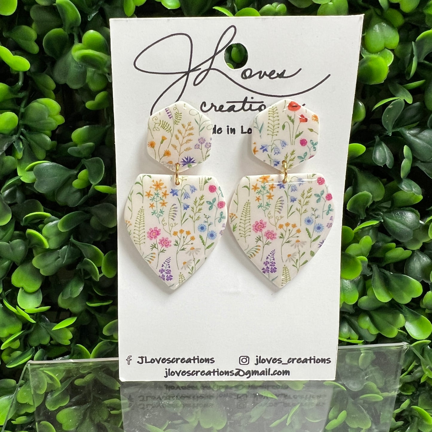 White Wildflower Earrings