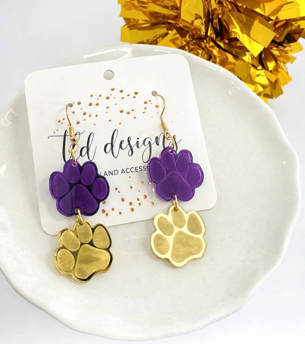 Game Day Paw Print drops