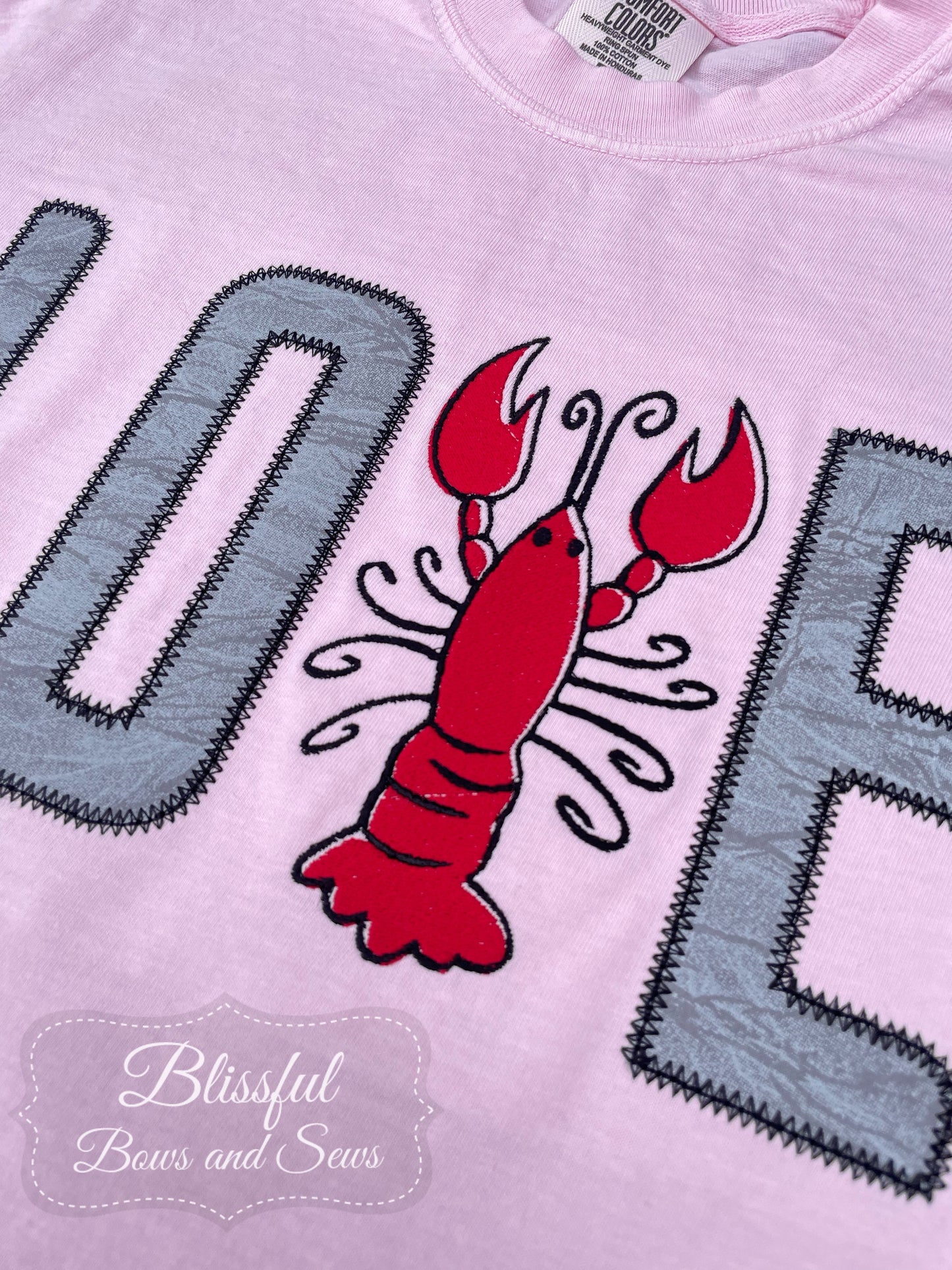 Love Crawfish Applique T-Shirt