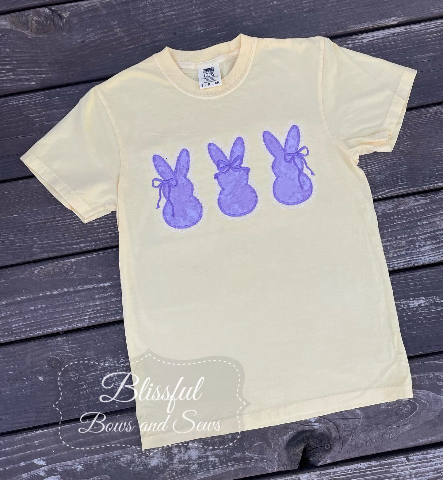 Peeps Purple & Gold Applique T-Shirt