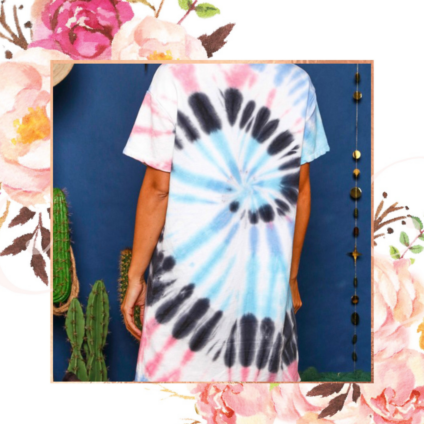 Spiral Tie-Dye Knit Dress