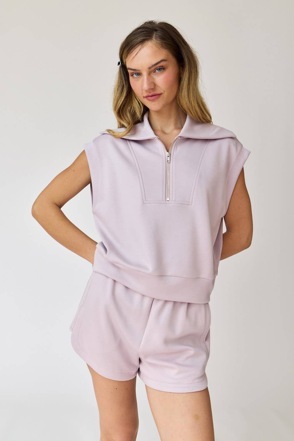 Blake Half Zip Top and Shorts Set