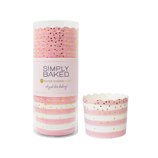 Cup Large Pink Confetti Foil/20pk