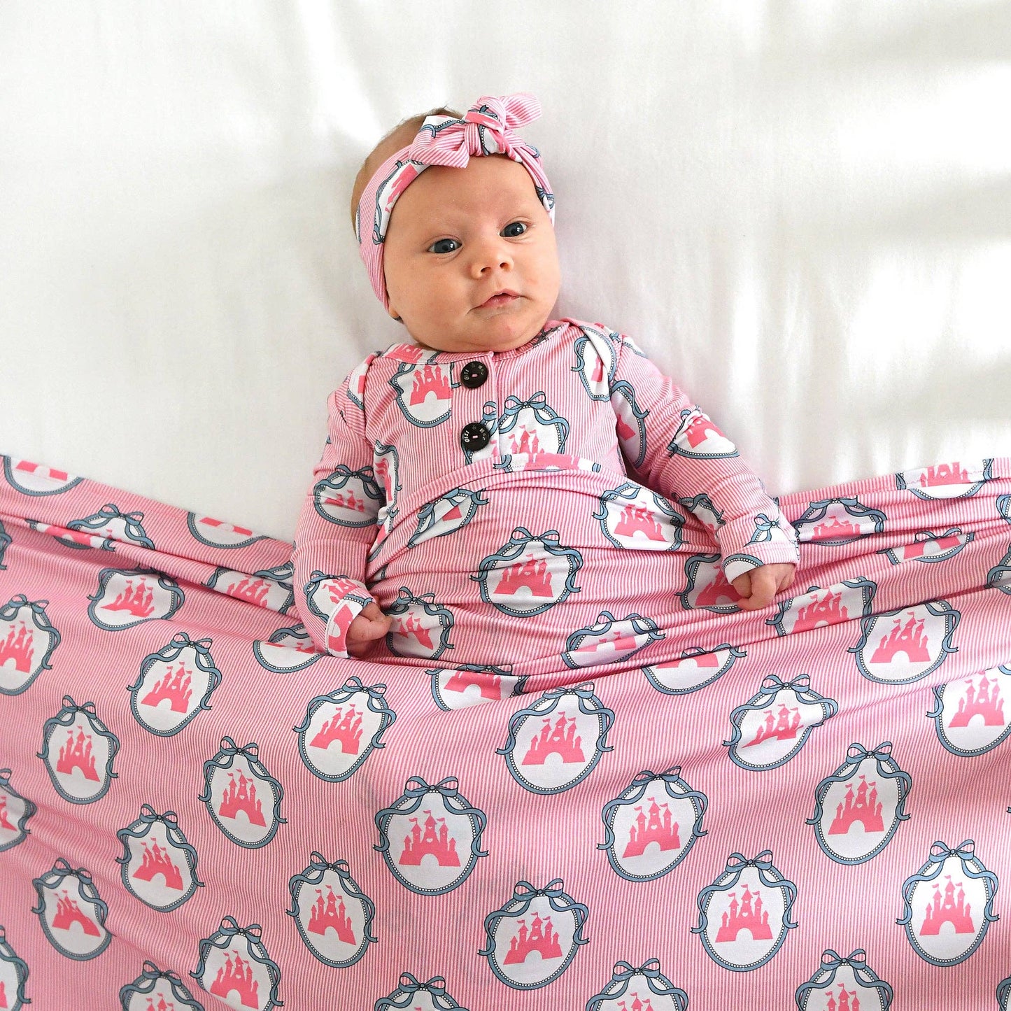 Maeve Castles SWADDLE Bamboo Baby Blanket Coming Home Gift