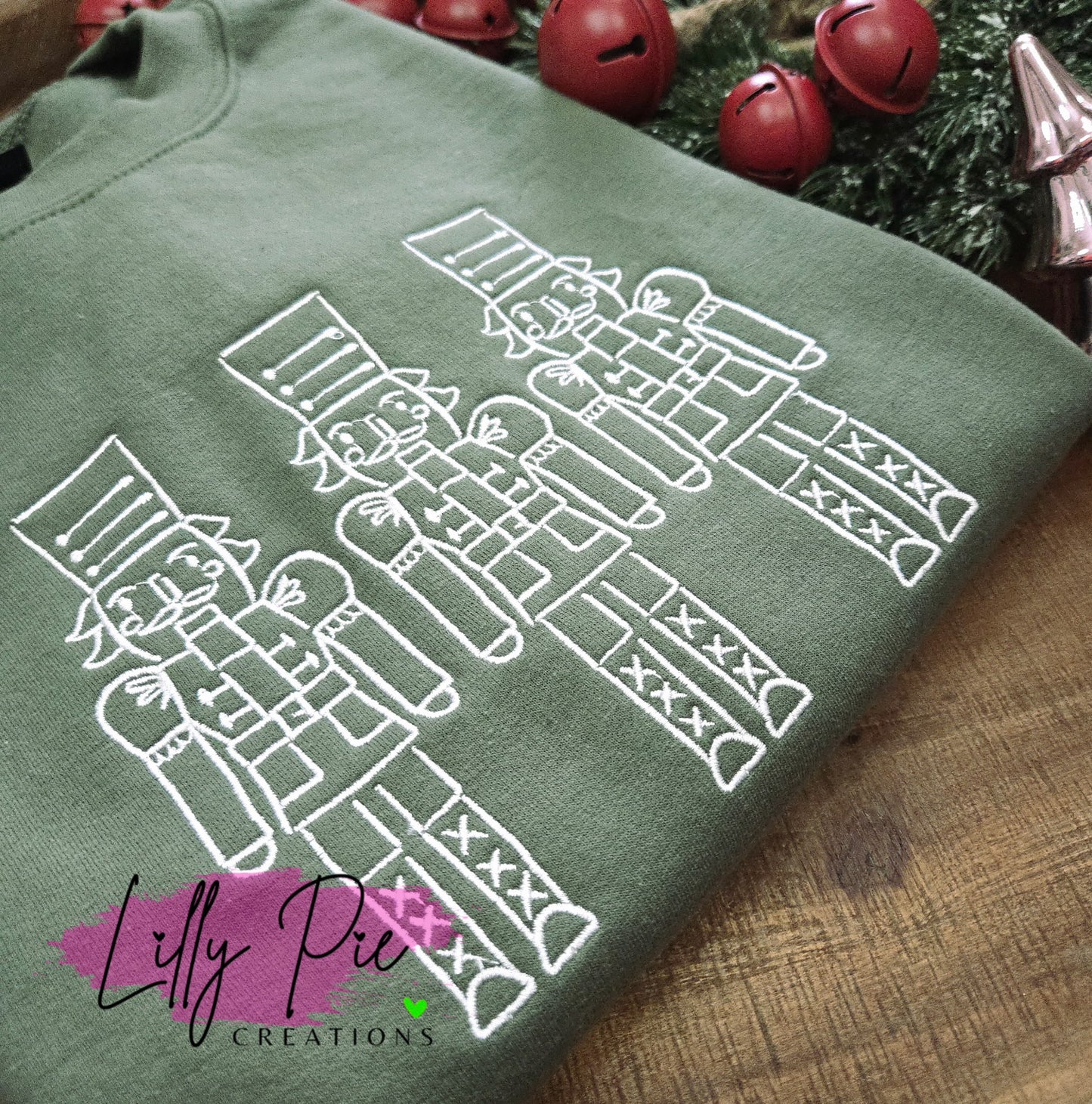 Nutcracker Trio Embroidered Christmas Sweatshirt