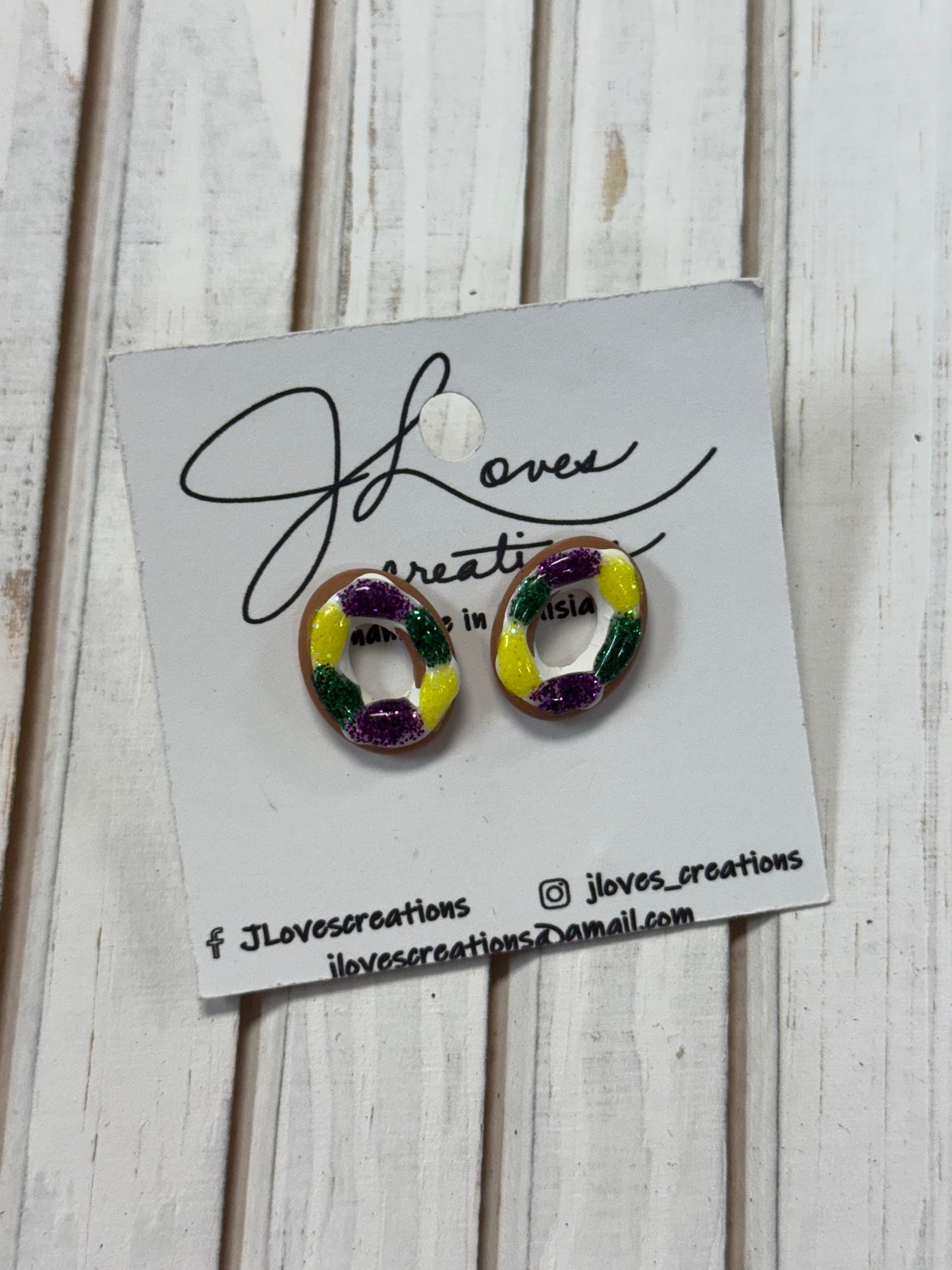 Mardi Gras Earrings