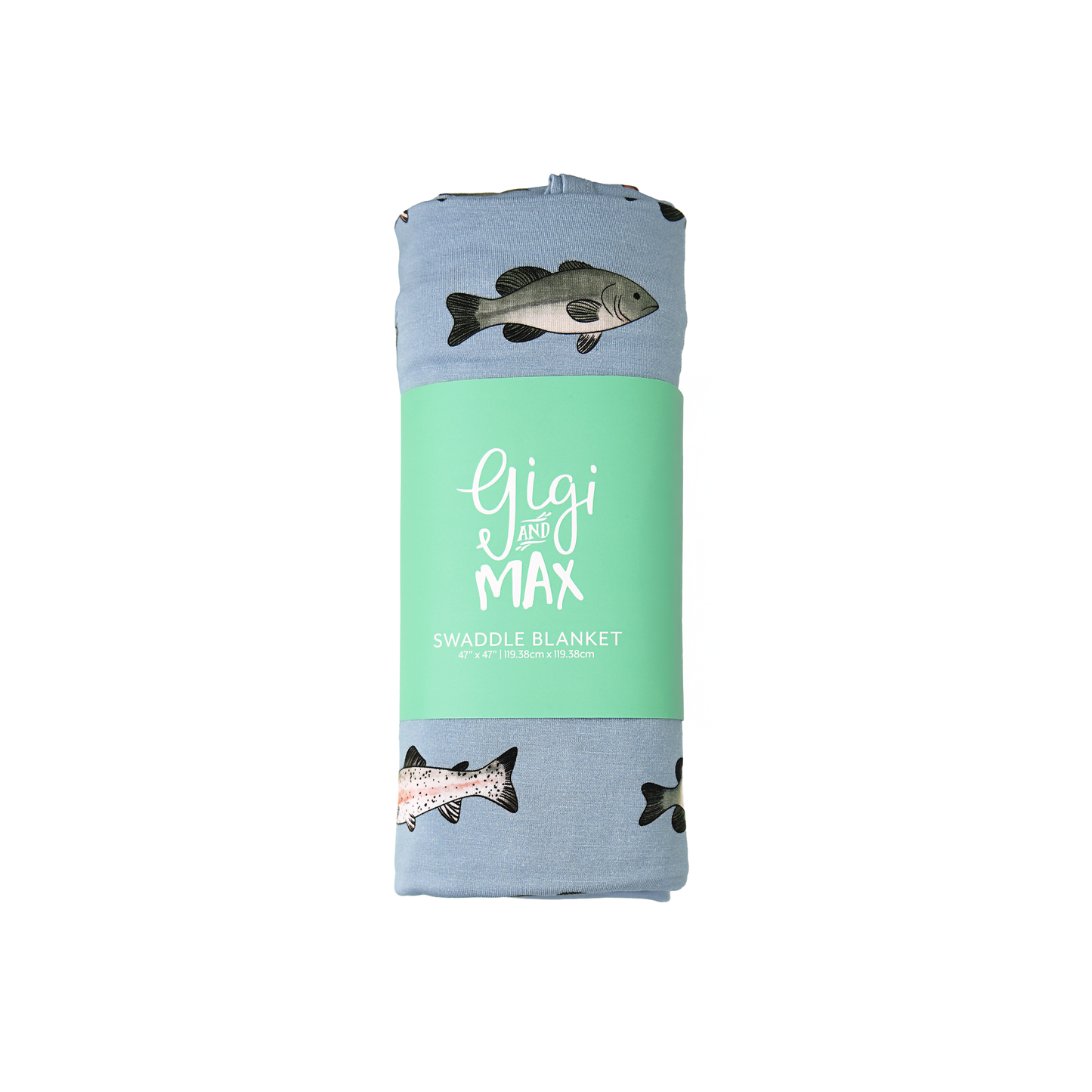 Wade SWADDLE Bamboo Fish Baby Blanket Coming Home Gift
