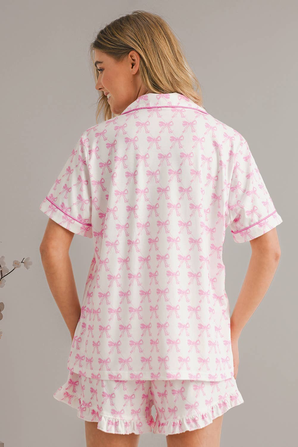 Bow Print Cute Knot Shirts & Shorts Set | S-XL