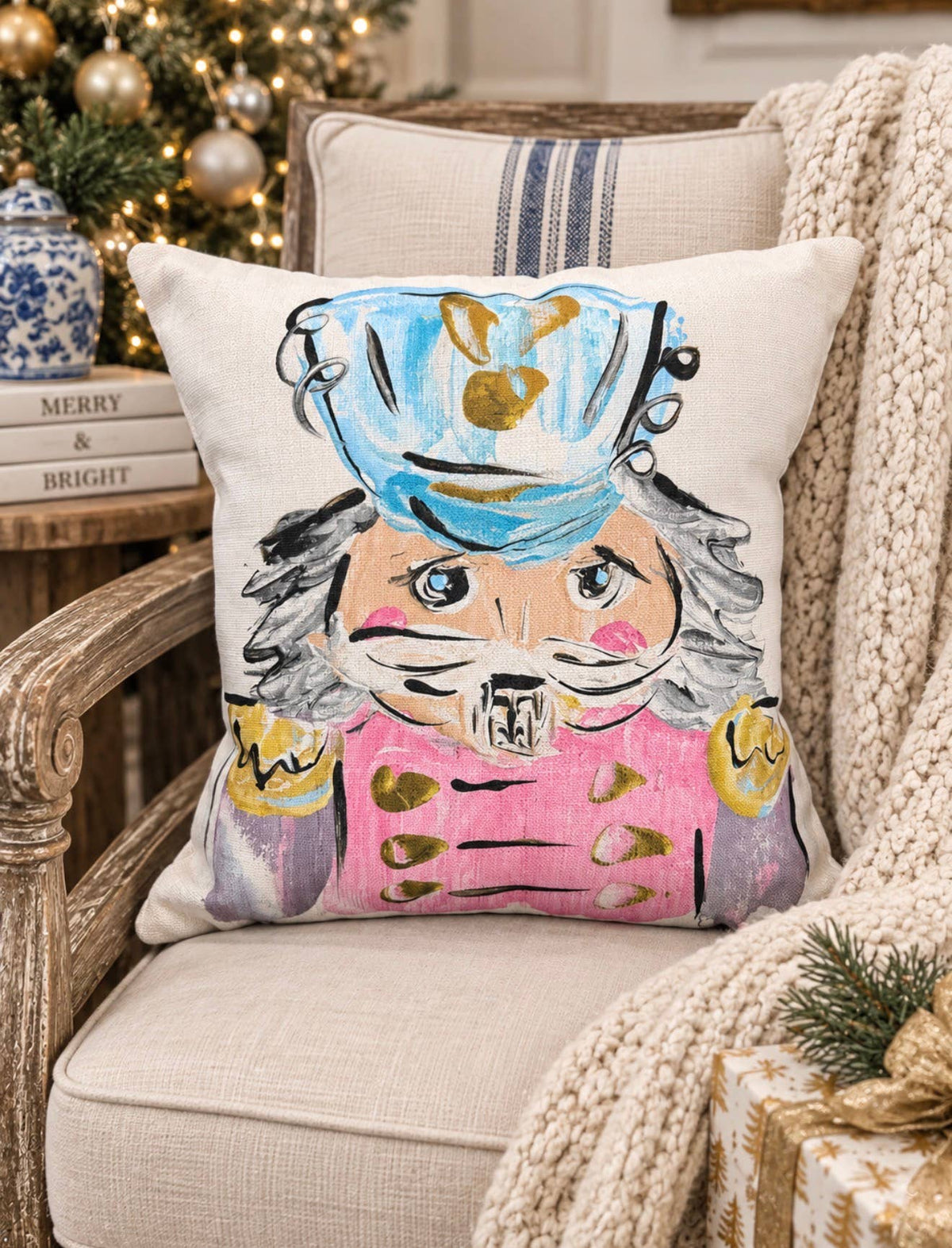 Gray Nutcracker  Pillow