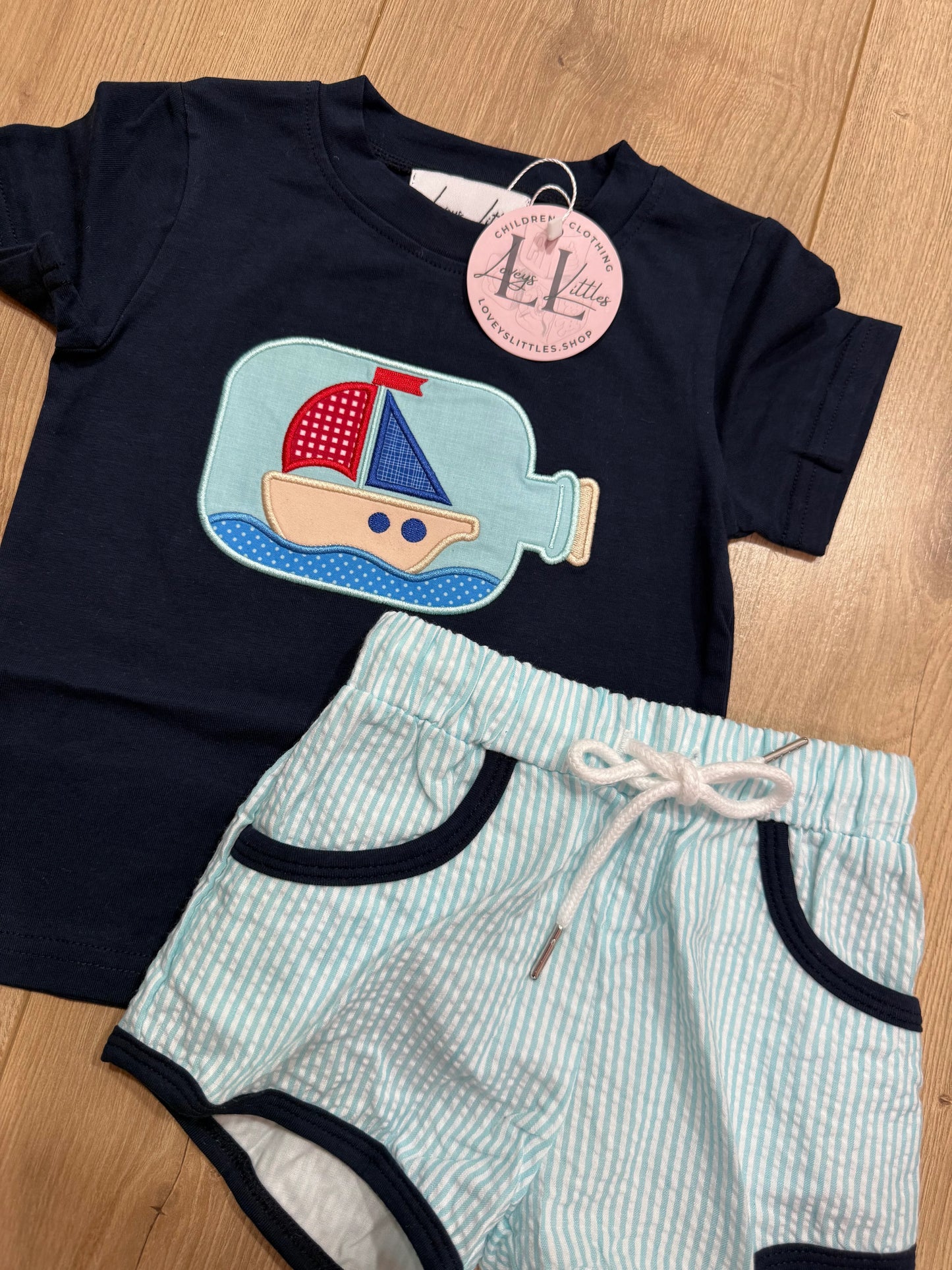 Ship in Bottle Short Set