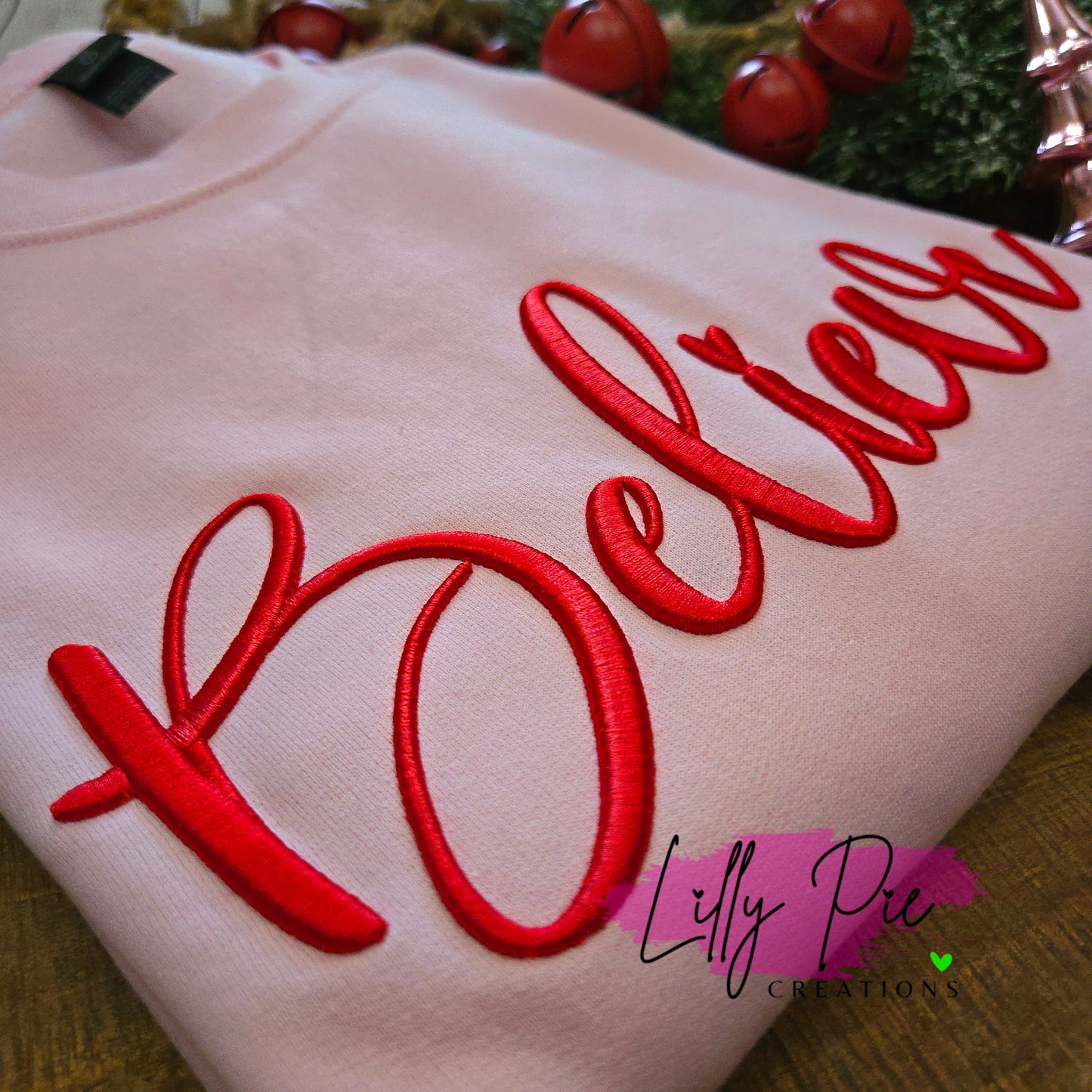 Believe Puff Embroidered Christmas Sweatshirt