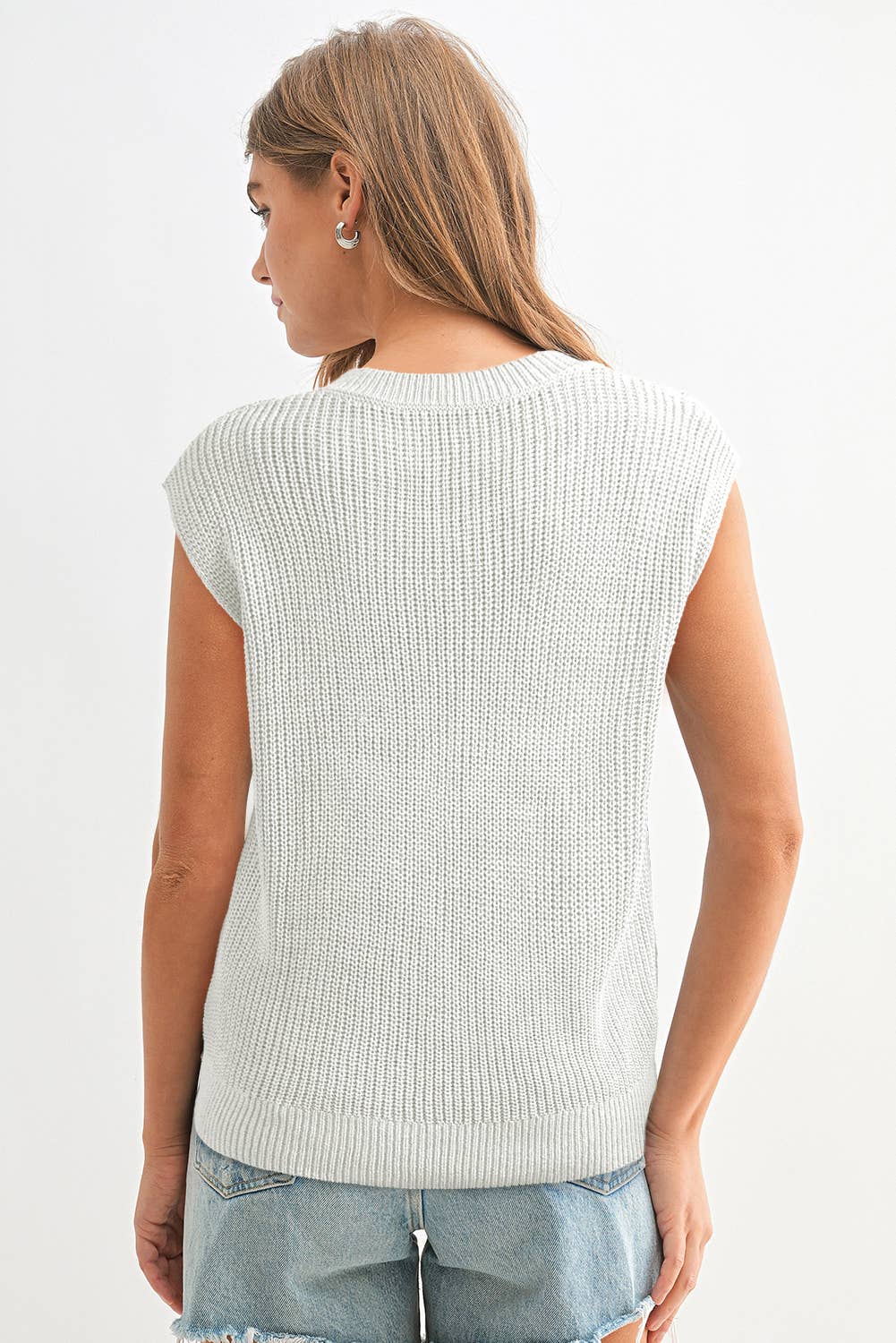 Western Cowboy Embroidery Sleevless Sweater | S-XL