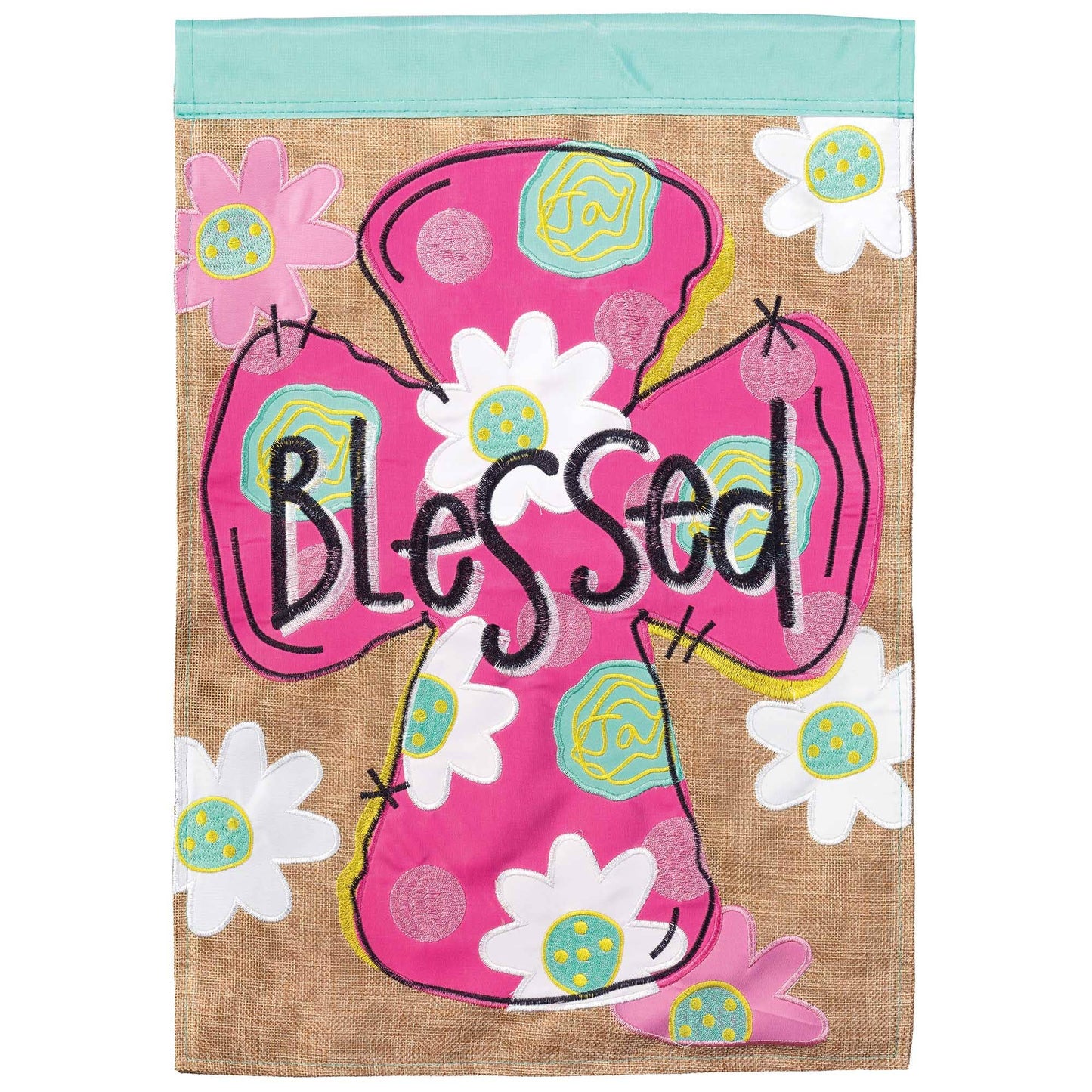 FLAG BLESSED FLOAL CROSS GARDEN