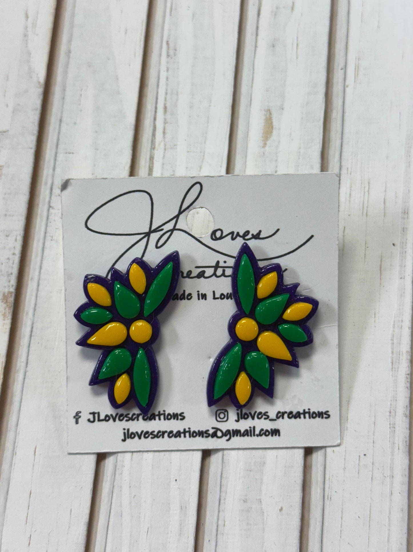 Mardi Gras Earrings