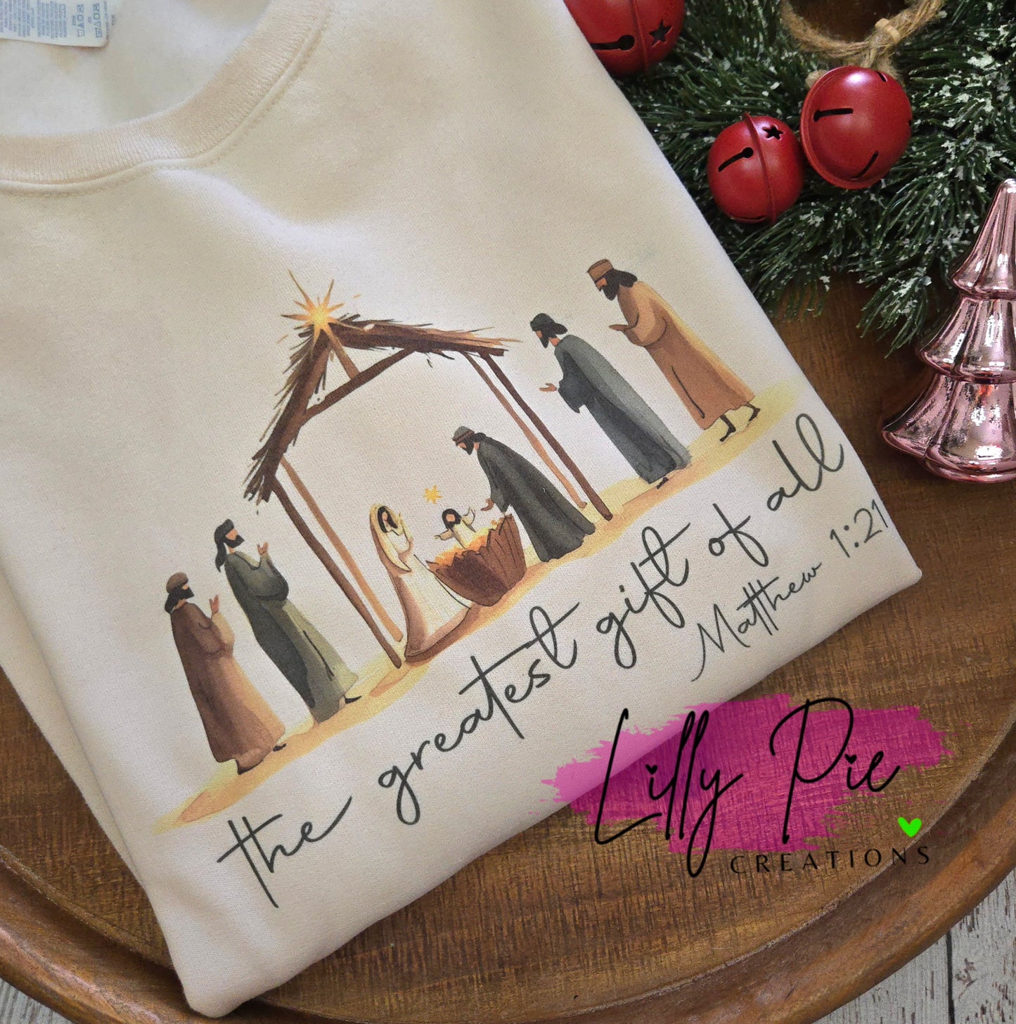 The Greatest Gift of all Sublimated Christmas Sweatshirt