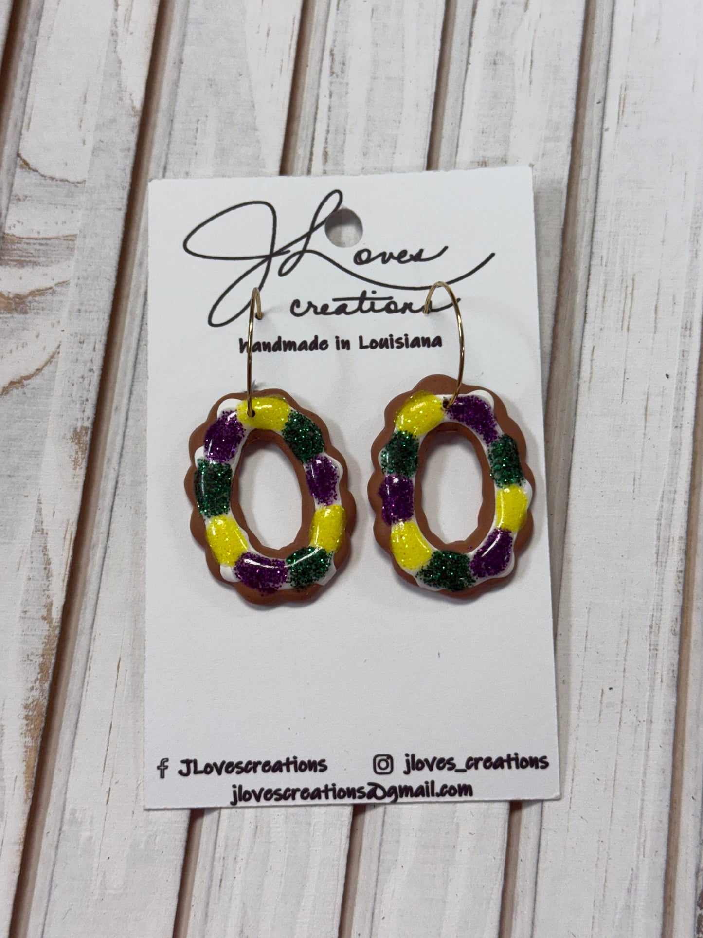 Mardi Gras Earrings