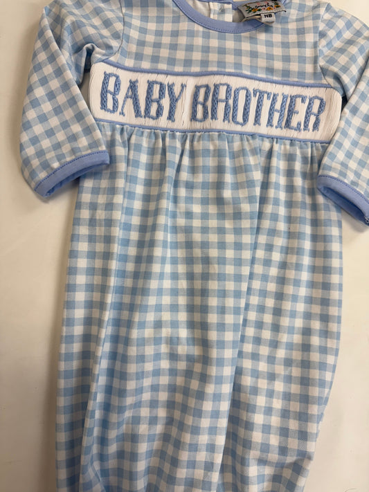 BABY BROTHER- HAND SMOCKED GOWN