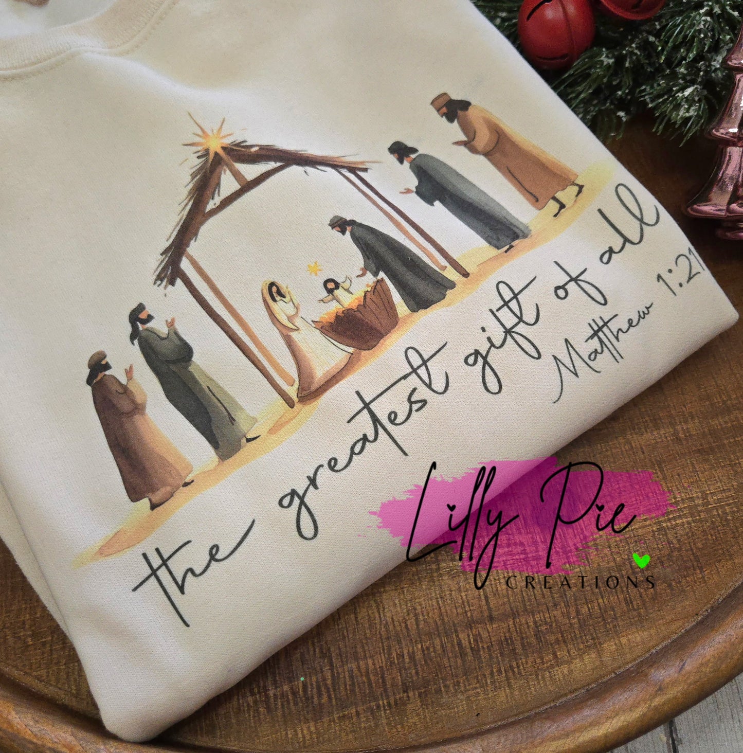 The Greatest Gift of all Sublimated Christmas Sweatshirt