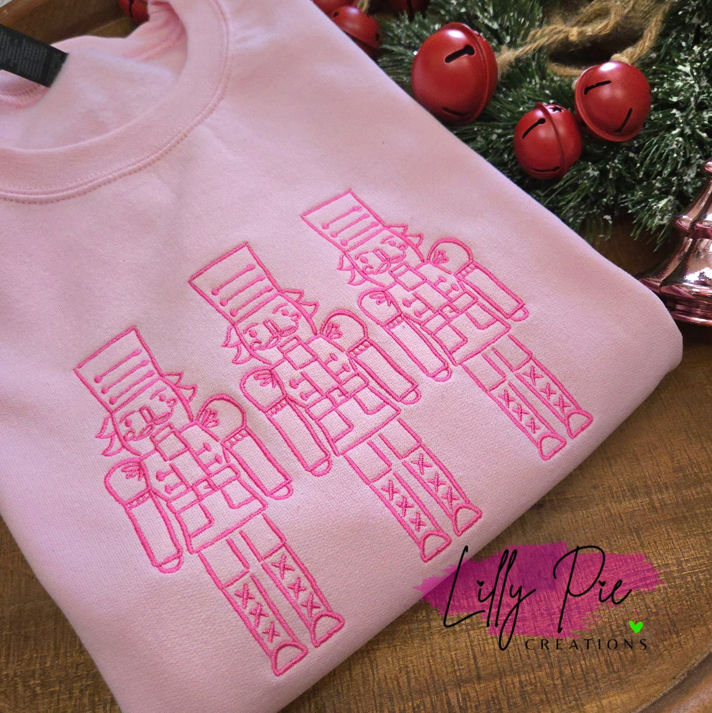 Nutcracker Trio Embroidered Christmas Sweatshirt