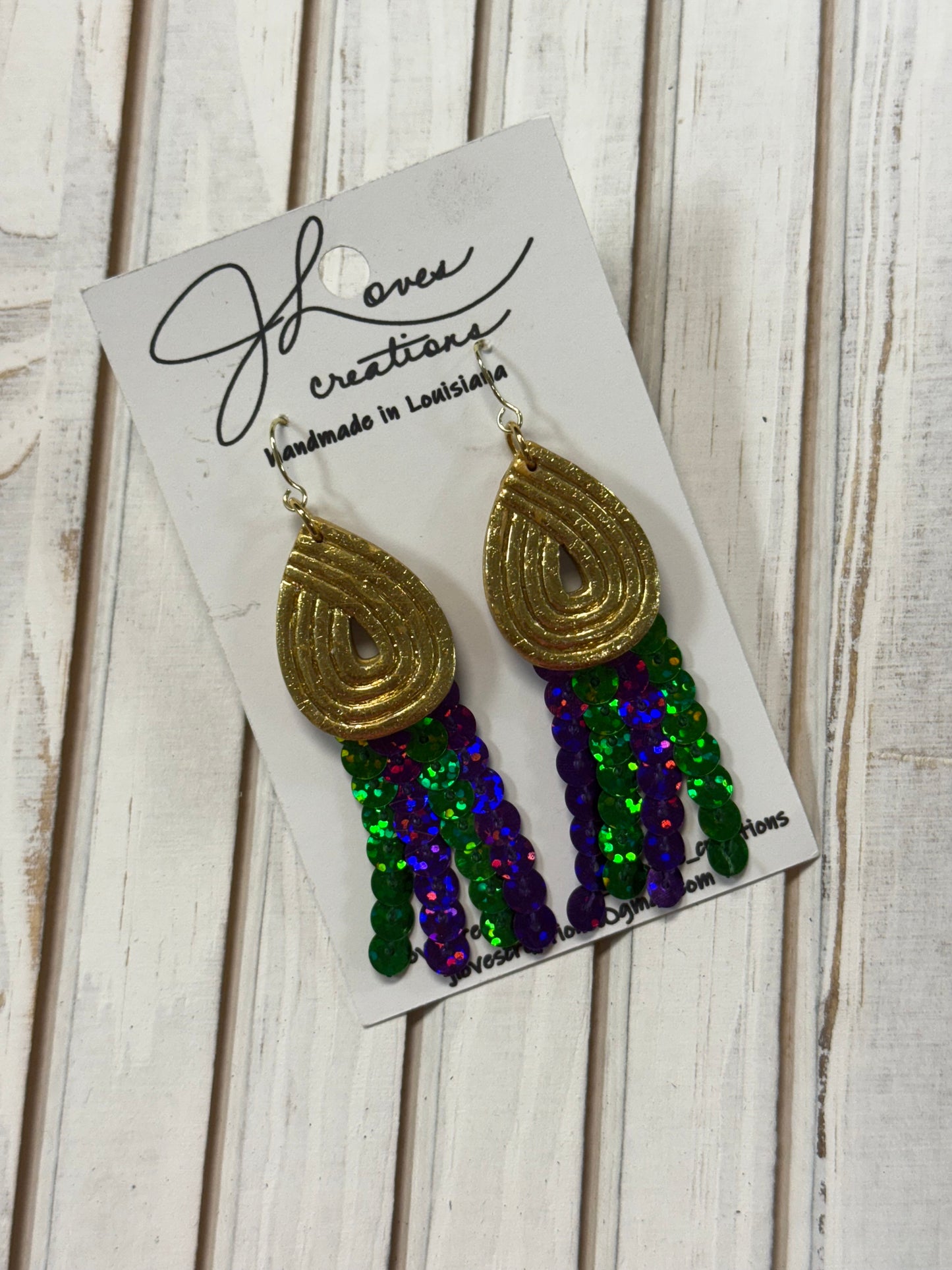 Mardi Gras Earrings