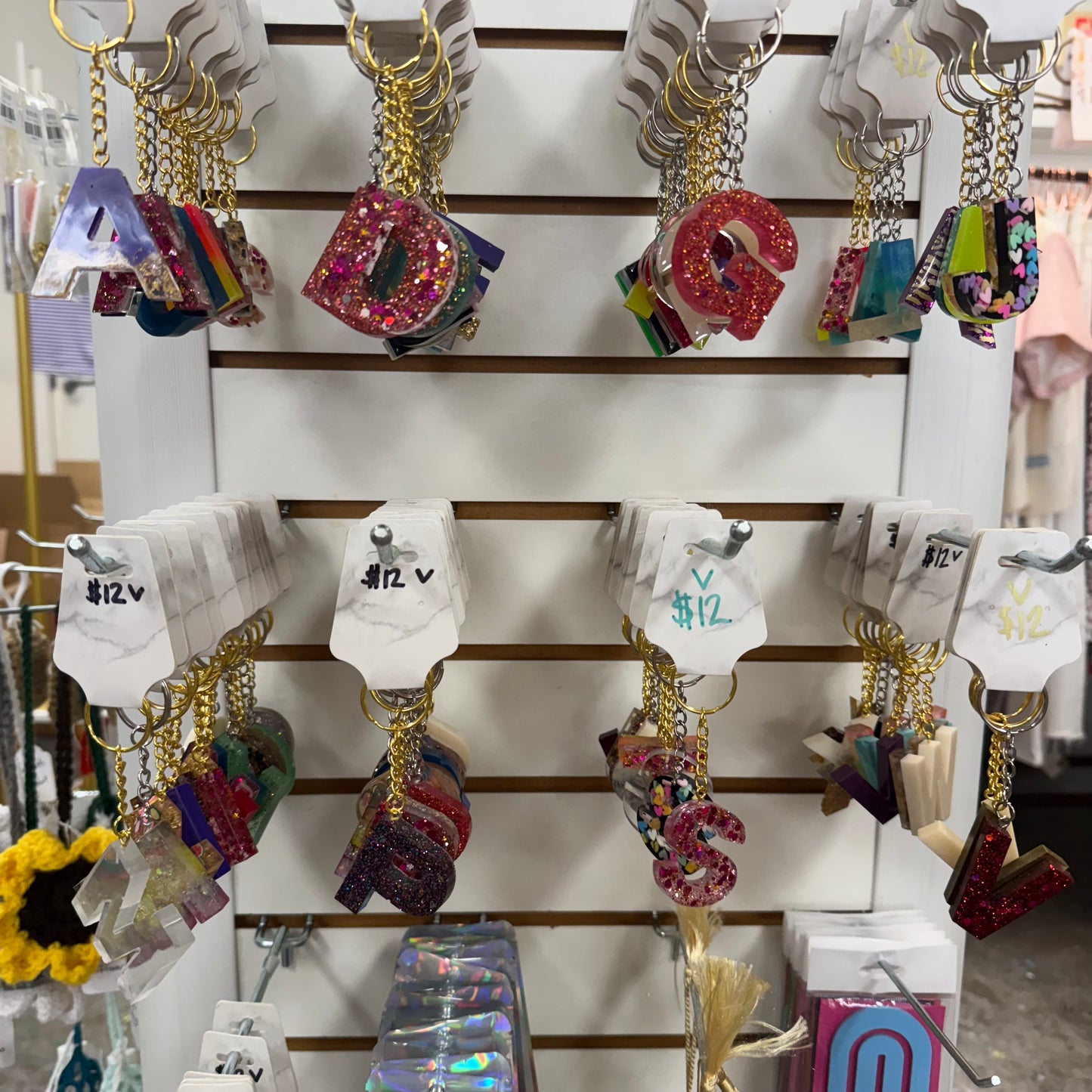 Resin Letter Key Chains