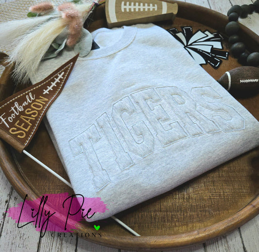 Tigers Applique Monotone Ash Sweatshirt