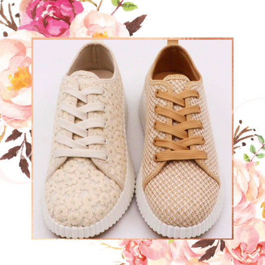 Woven Floral Sneaker