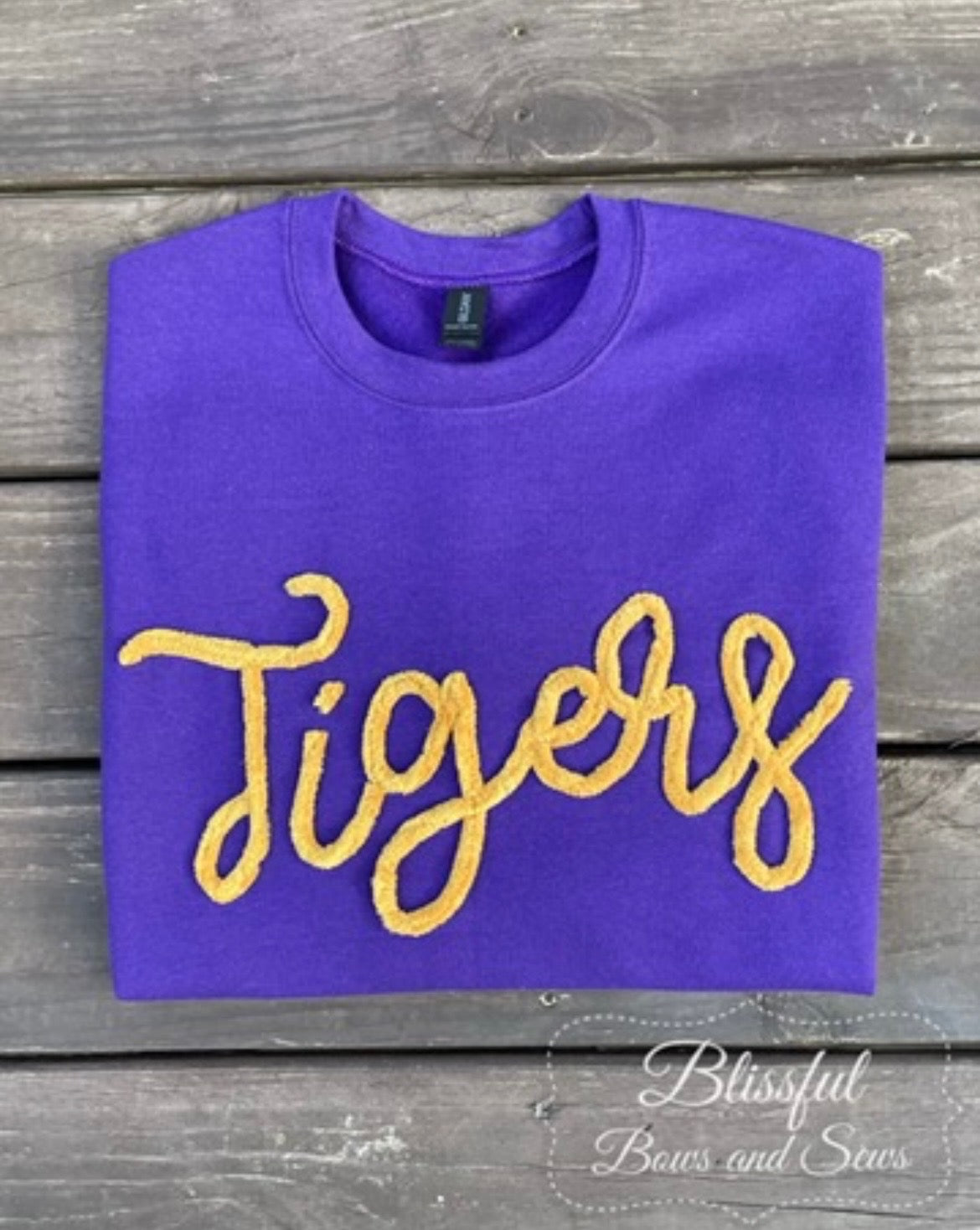 Purple & Gold Yarn Sweatshirts