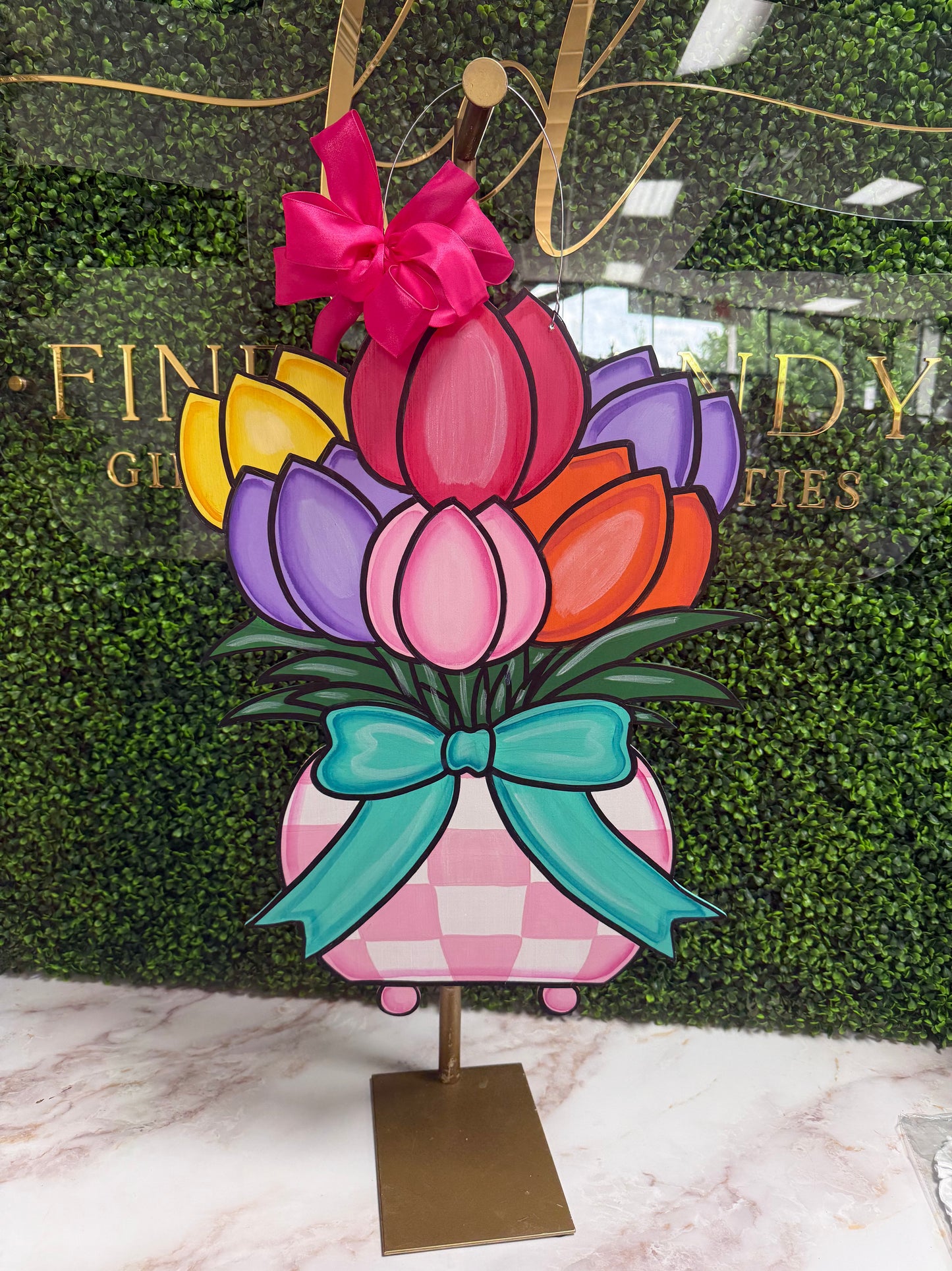 Tulips Flower Bouquet Door Hanger