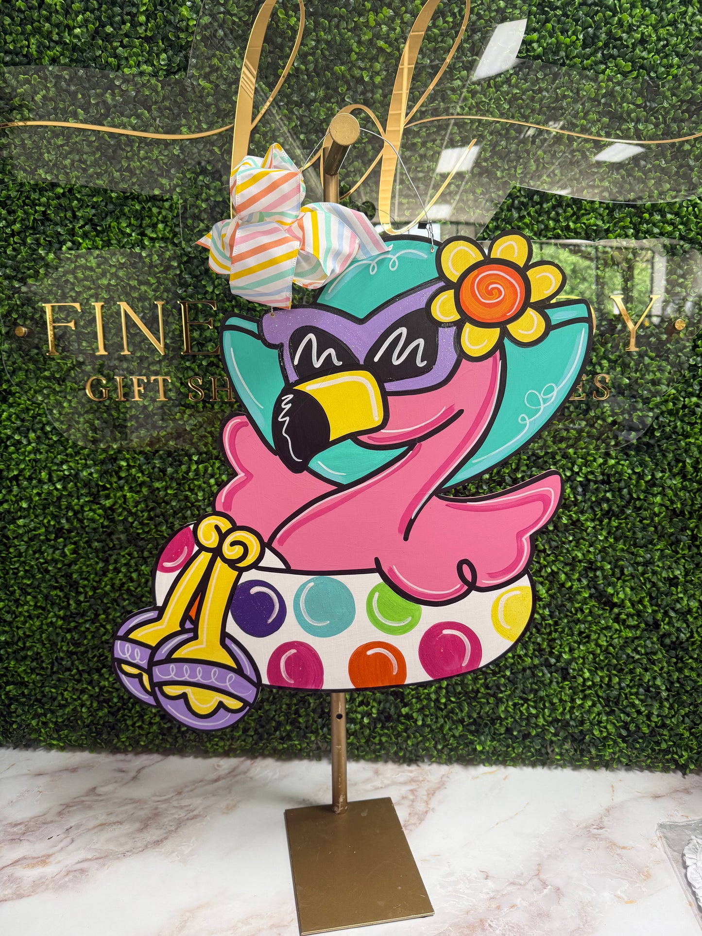 Floatin' Flamingo Door Hanger