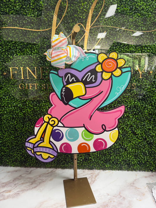 Floatin' Flamingo Door Hanger