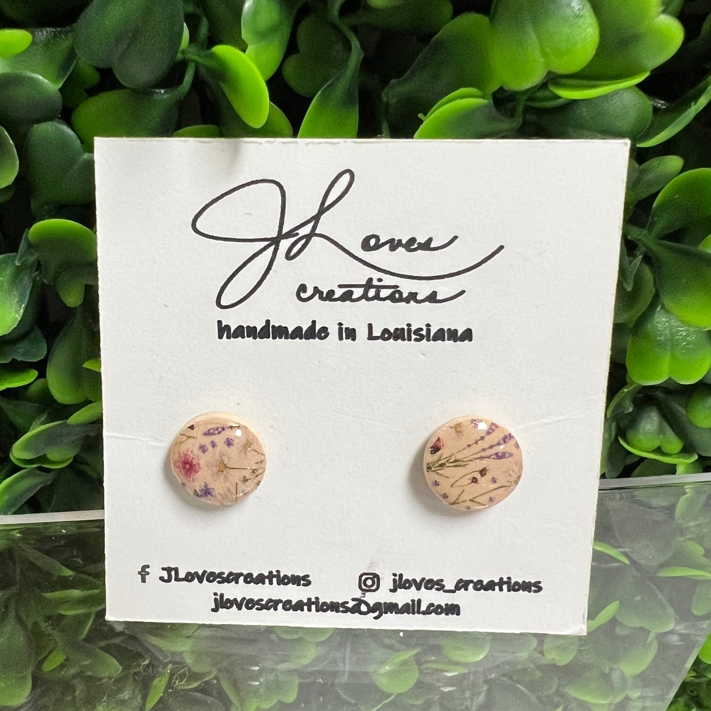 Taupe Butterfly Wildflower Earrings