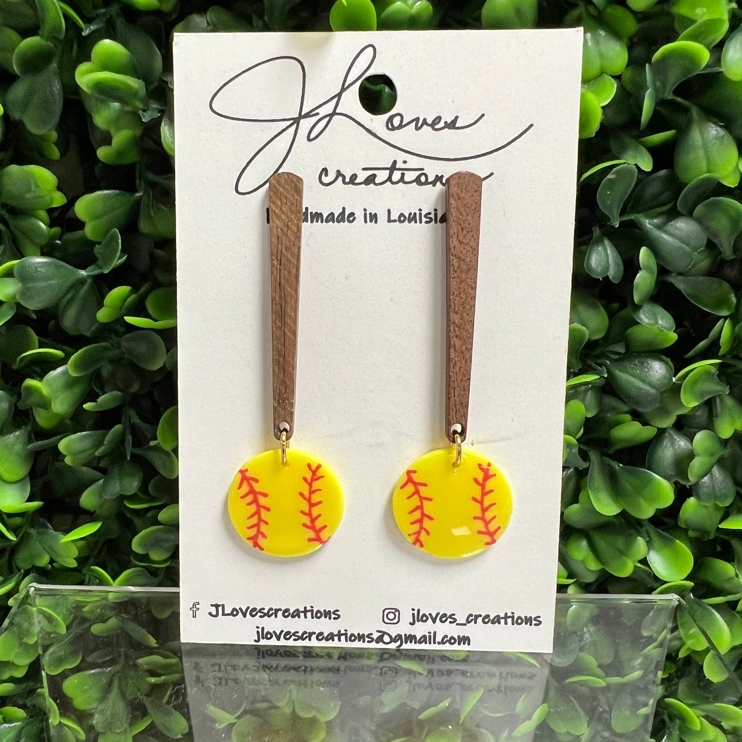Softball Earrings