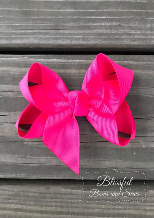 Small Bows- Shocking Pink