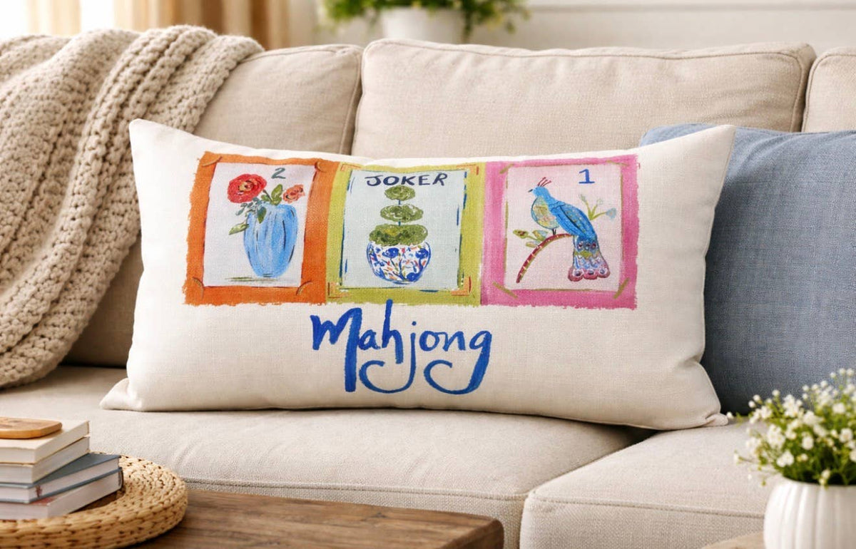  GA Mahjong Lumbar Pillow 