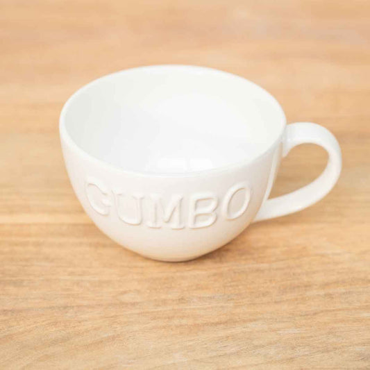 Gumbo Handle Bowl   Antique White   4.5x3