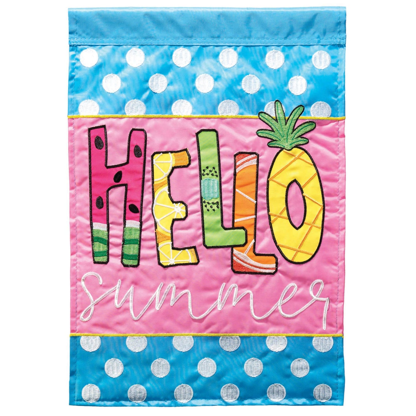 Flag Pineapple Hello Summer 13x18